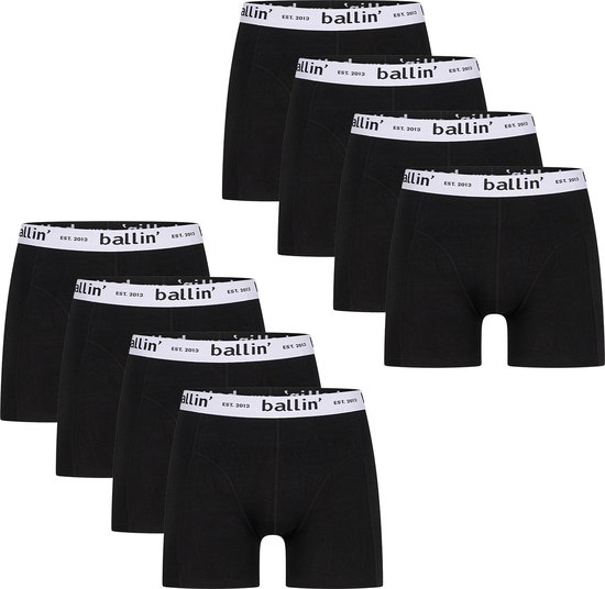 Sous-vêtements Homme avec Ballin Est. 2013 Lot de 8 boxers imprimés - Zwart - Taille L