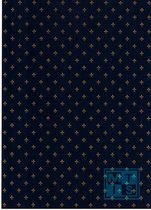 Cadeaupapier Franse Lelie Blauw 6564- Breedte 60 cm - m lang - Breedte 60  cm