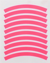 Reflecterende velg sticker - Fietsbanden - set van 10 - Roze