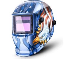 Professionele Lashelm Automatische Verduistering Eagle - Laskap - Ultraviolet - Verduisteringsfilter - Bescherming Tijdens Lassen - Lasmasker - Adelaar Ontwerp - DIN16-10 - CR2032 Batterijen - Werkt Op Zonnecellen