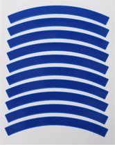 Reflecterende velg sticker - Fietsbanden - set van 10 - Blauw