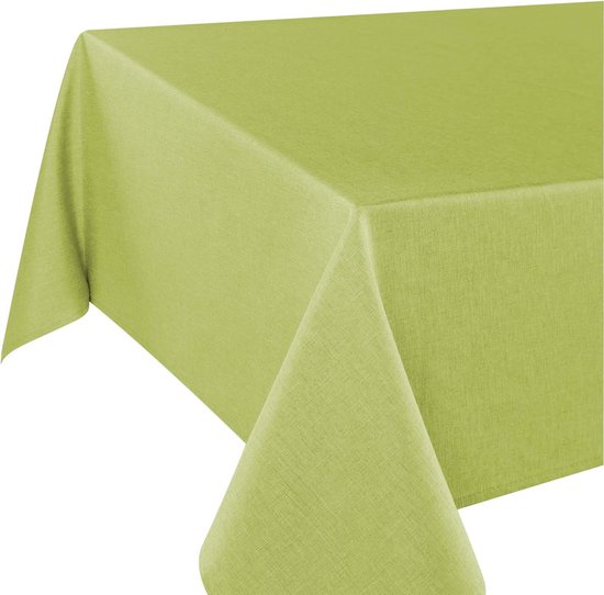 Home Direct Kwaliteit tafelkleed textiel vierkant 150 x 300 cm, geel