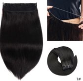 Frazimashop- Braziliaan remy Wire( straight)- Steil haar - 22 inch 100% Human Hair wire ( - 120 gram - natuurlijk zwart: 1