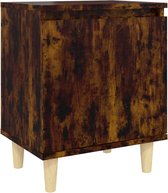 vidaXL-Nachtkastje-met-houten-poten-40x30x50-cm-gerookt-eikenkleurig