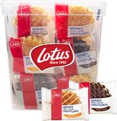 Lotus koekjesmix - Krokante wafels vanille & chocolade - 30 stuks - in herbruikbare box - 615g