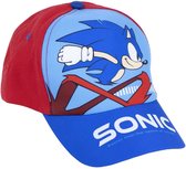 Sonic the Hedgehog cap - pet - blauw/rood - Maat 53 cm