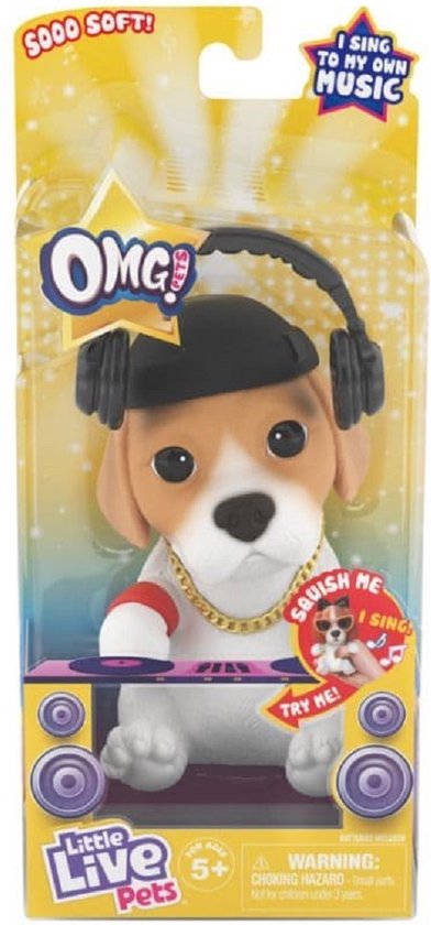 Little Live Pets OMG Have Talent beagle speelgoed - 10 cm- Interactief robot dier
