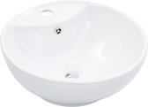 vidaXL Lavabo avec trop-plein 46,5x18 cm céramique blanc