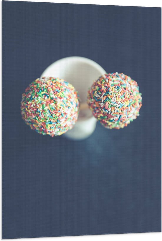 Vlag - Cakepops met Discodip - 80x120 cm Foto op Polyester Vlag
