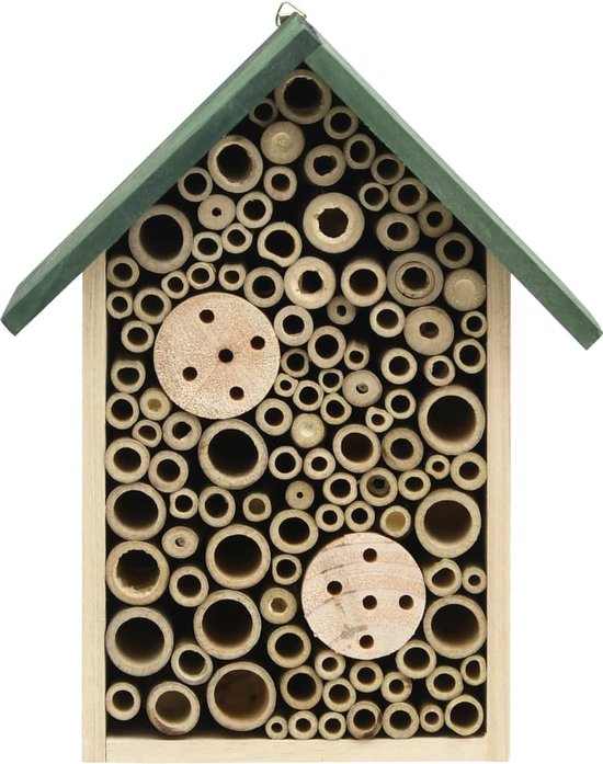 vidaXL Hôtels à insectes 2 pcs Bois d'épicéa massif 23 x 14 x 29 cm