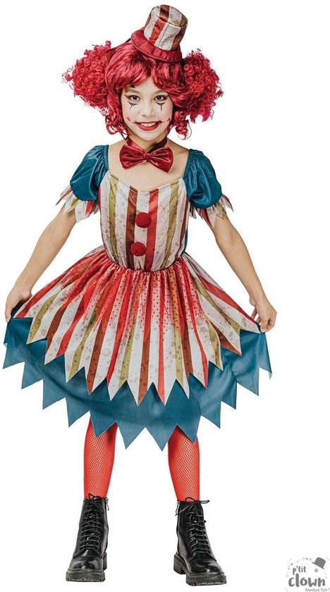 Meisjes Halloween Vintage Killer Clown pakje Maat 110-120