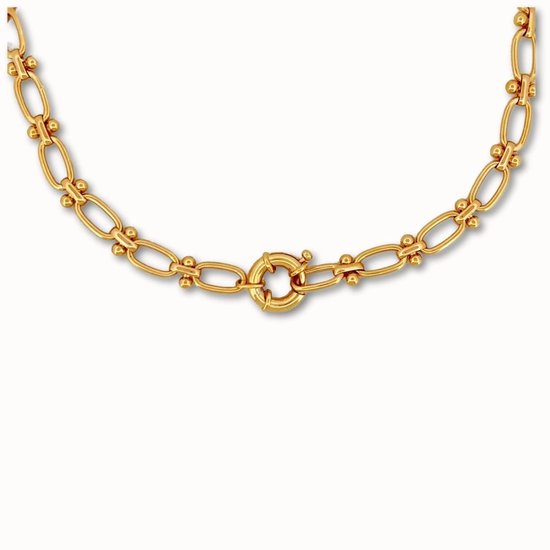 ByNouck Jewelry - Choker Ketting Link Chain - Sieraden - Vrouwen Ketting - Goudkleurig
