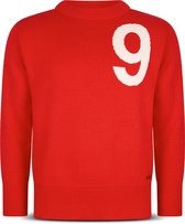 Sweater Nummer 9 - Rood - Maat S - Heren Trui