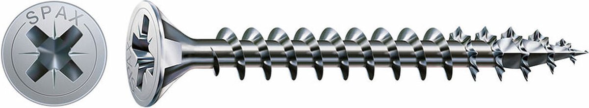 Schroefdoos SPAX Houten schroef Platte kop (3,0 x 25 mm)