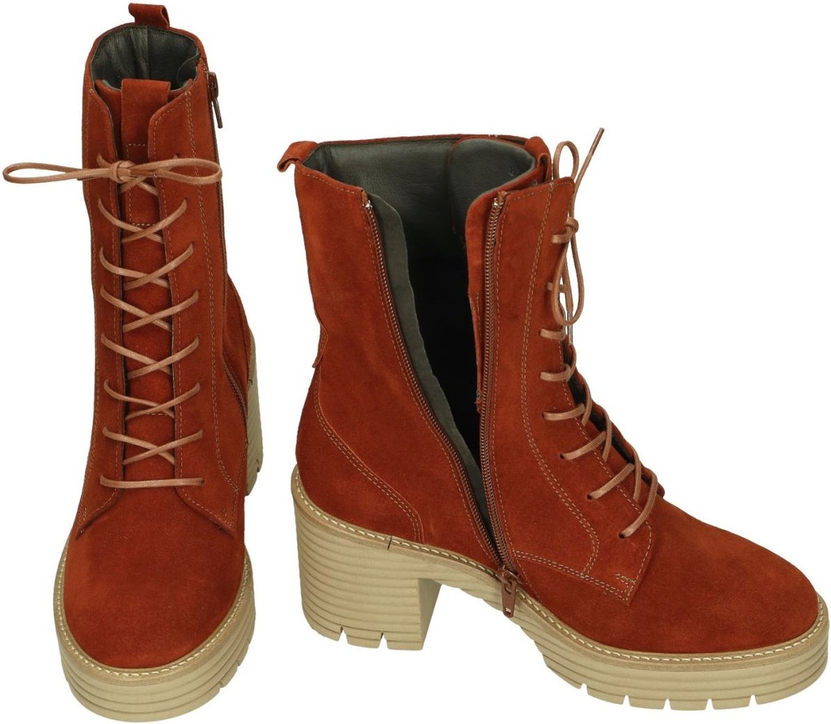 Softwaves -Dames - roest (bruin-rood) - laarzen - maat 38.5