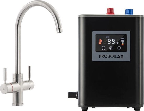 Prostream Kokendwaterkraan RVS Look PT1102 | bol