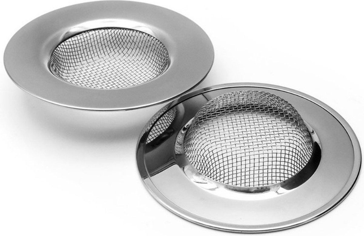 Goedkoopste FSW-Products - Gootsteen Afvoerstop - 1 Stuk - Afvoerzeef - Korfplug - 64mm dia - Korfzeef - Spoelbak Zeef - RVS