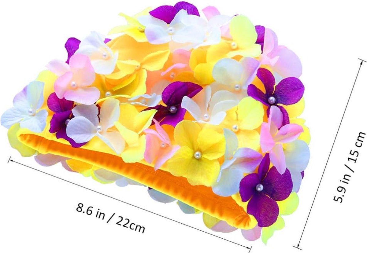 Winkrs | Diverse kleuren bloemetjes badmuts | Douche accessoire, haarbedekking, douchecap, zwemmen — afbeelding 4