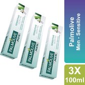 Ontharingscreme - Palmolive Men Scheercreme - Sensitive - Voordeelverpakking - 3 stuks - 3 x 100 ml - met Aloe Vera