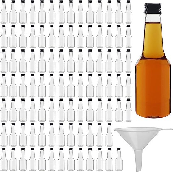 Mini bouteille en verre et bouchon métal à vis - pièce