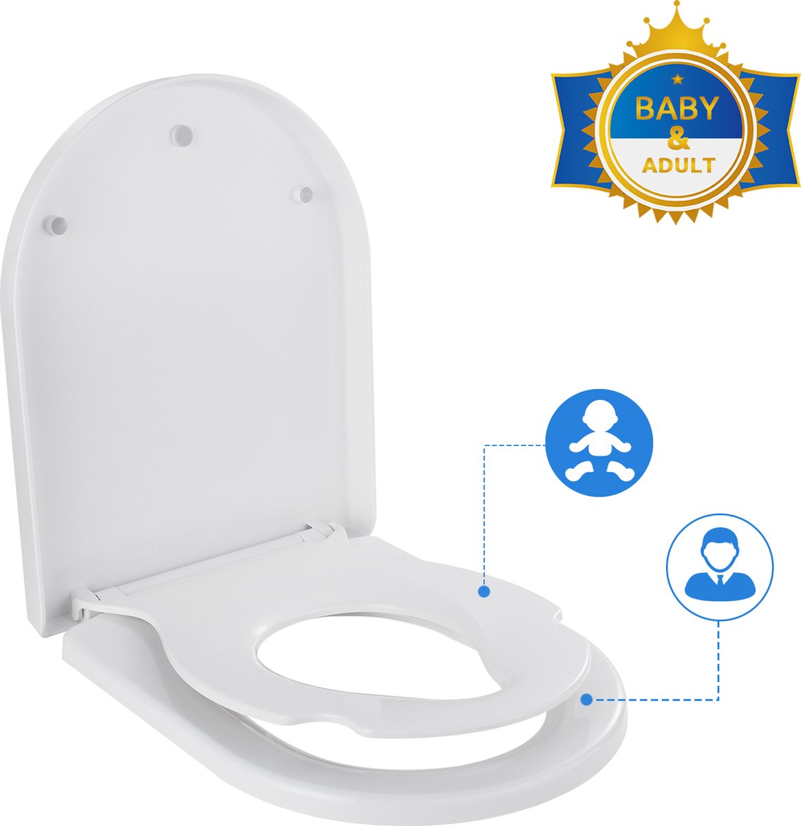 DALMO Bril - Magnetische toiletbril voor kinderen - Antibacterieel - Softclose... | bol.com