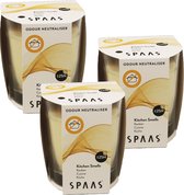 SPAAS® Geur blokkerende Kaars met Neofresh® - 3 Stuks - Geur verwijderaar - Geurneutraliserende Kaars - Luchtverfrisser - Tegen Keukengeurtjes
