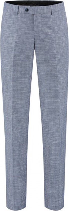 Gents - Pantalon structuur steenblauw - Maat 58