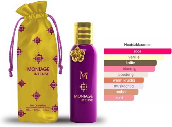 Amber Vanille merkgeur - M-Brands MONTAGE INTENSE - Eau de parfum - 100ml