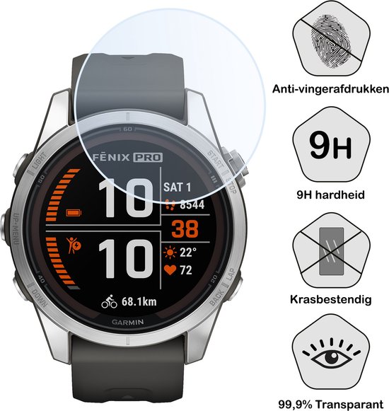 Screenprotector - 3 Stuks - Geschikt voor Garmin Fenix 7S Pro - Sterk & Shockproof - Tempered Glass - Gehard Glas - Beschermglas Screen Cover - Bescherm Protector voor Smartwatch