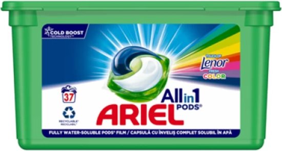Ariel wasmiddel All-in-1 Pods + Touch of Lenor fresh color 37 stuks - 880,6 gram