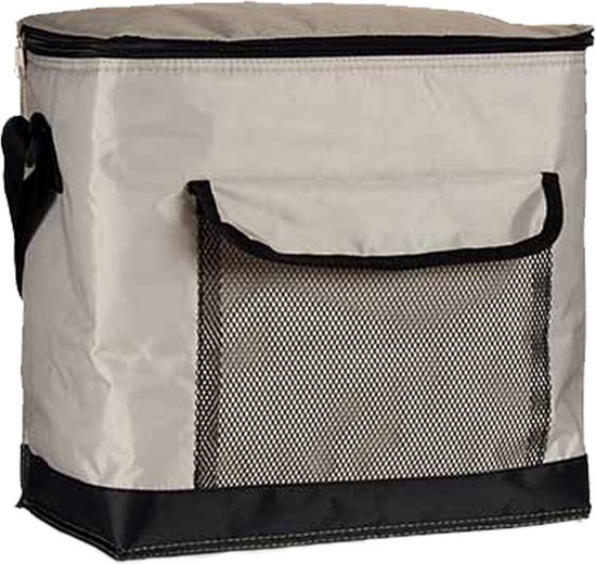 Leknes koeltas model Salou - Medium Size strand/camping - 31 x 23 x 33 cm - 2 vakken - beige van Leknes — afbeelding 4