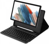Housse de clavier Buddi Zuna pour Samsung Galaxy Tab A8 | Housse de protection | Bluetooth 5.0 | avec porte-stylo | Clavier détachable magnétique | Bibliothèque avec support | Noir
