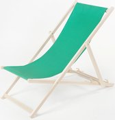Chaise de plage- Chaise de Jardin -Bois-Réglage de la hauteur-Vert foncé