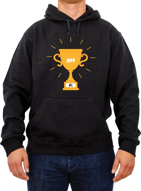 Trui Troffee #1 BFF|De beste BFF|Fotofabriek Trui Troffee #1 |Zwarte trui maat S| Unisex trui met print (S)