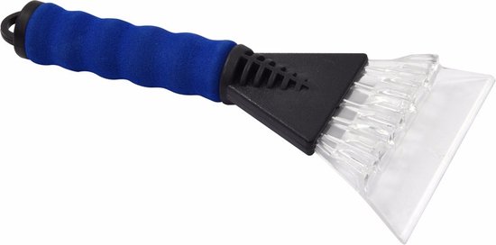 Vitres de voiture Grattoir à glace soft grip 25 cm avec spray de dégivrage pour vitres et chiffon antibuée - Extérieur et intérieur sans glace