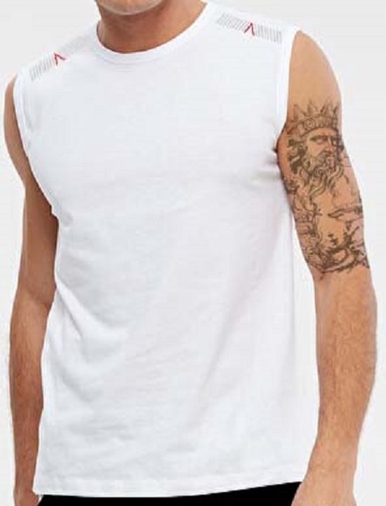 Miami Beach | Mouwloos T-shirt | Zonder mouw | Tanktops | Singlet | Klimcontrole | Maat XL| Wit