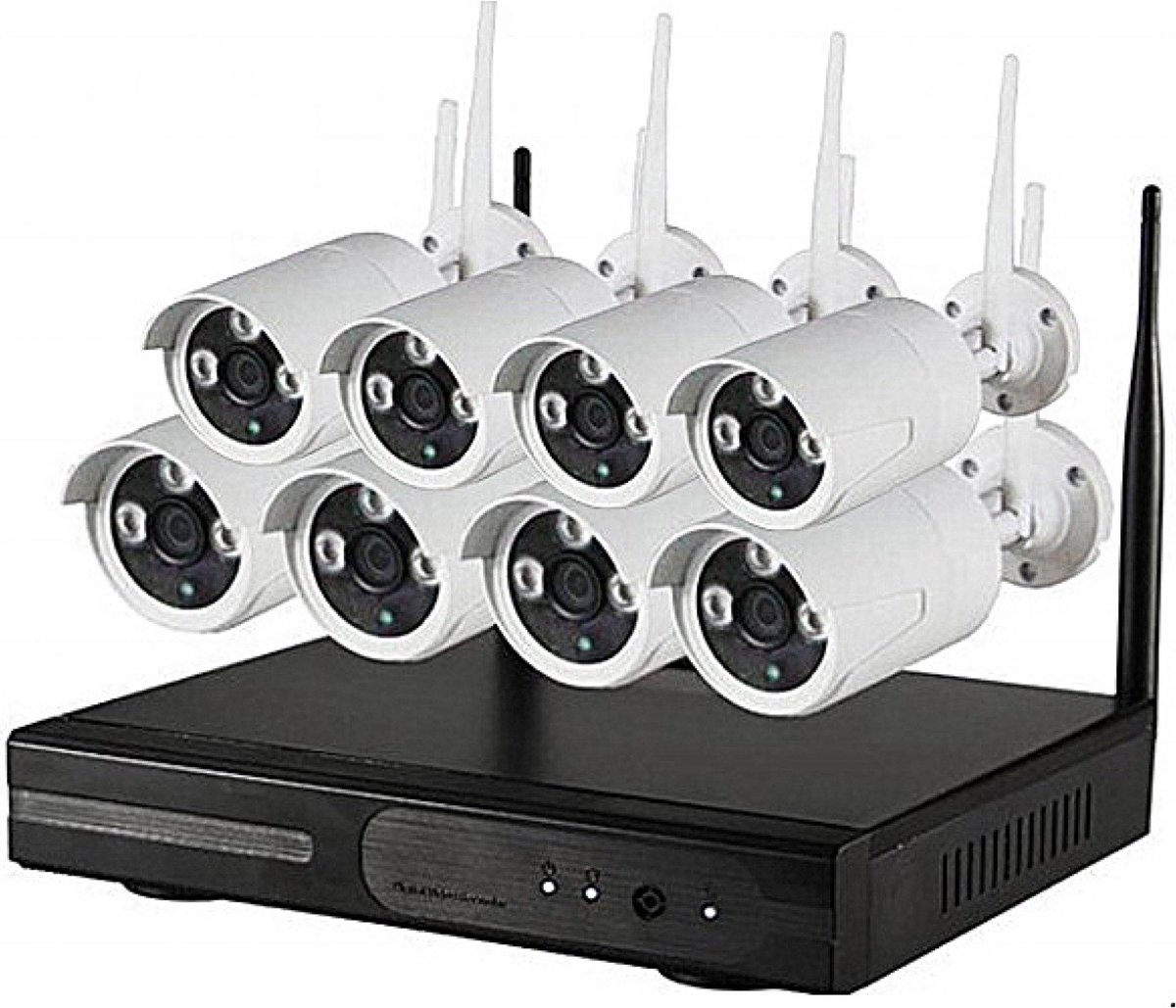 TecEye Compleet Camera Beveiliging Set met 8x Wifi IP Camera - Draadloos - + 1TB HDD - Beveiligingscamera voor Buiten - Bewakingscamera -