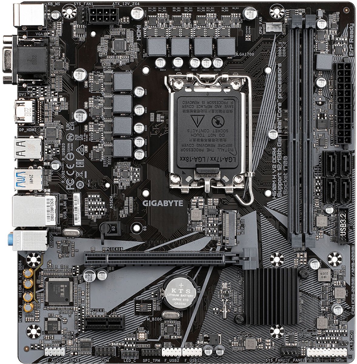Motherboard Gigabyte H610M H V2 DDR4 (rev. 1.0) LGA 1700 Intel