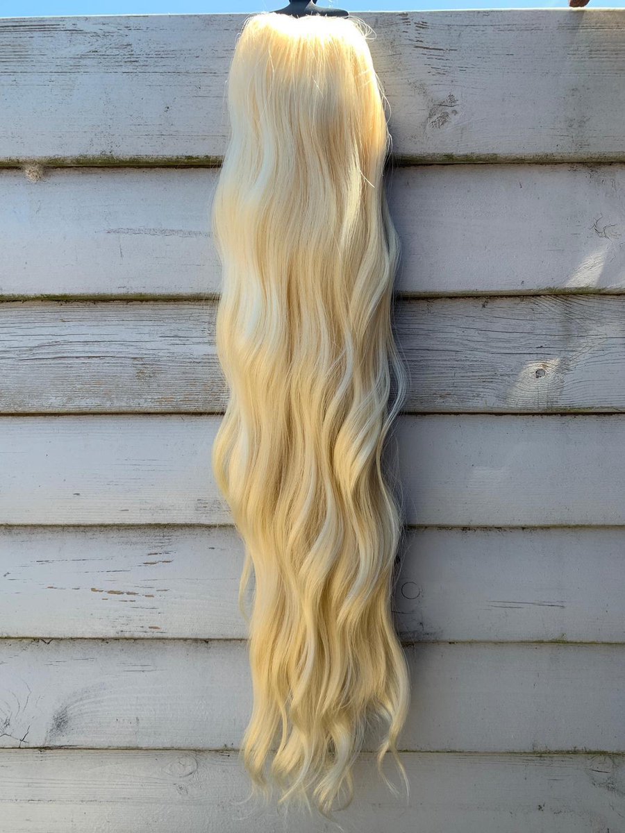 definitief menigte leerplan Paardenstaart Ponytail 100%hoogwaardig fibre hair licht blond 70cm dik&vol  200gram... | bol.com