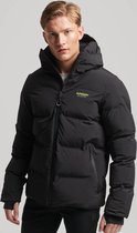 Superdry Hooded Boxy Puffer Jacket Heren Jas - Black - Maat Xl