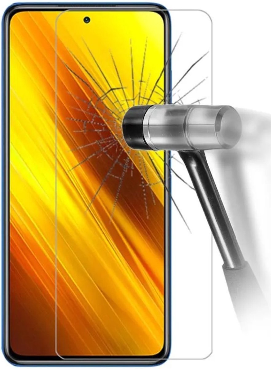 Beschermlaagje - Xiaomi POCO X3 - Screenprotector - Tempered Glass - 9H - Oleofobe coating