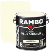 Rambo Pantserlak Deur & Kozijn Zijdeglans Dekkend - Goed Reinigbaar - Ivoorwit - 2.5L