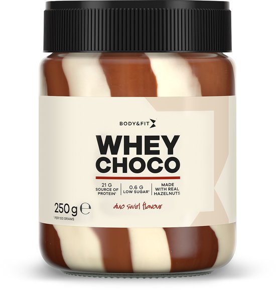 Body&Fit Whey Choco - Pâte à tartiner avec Protéine Whey - Chocolat  Noisettes - 250 | bol
