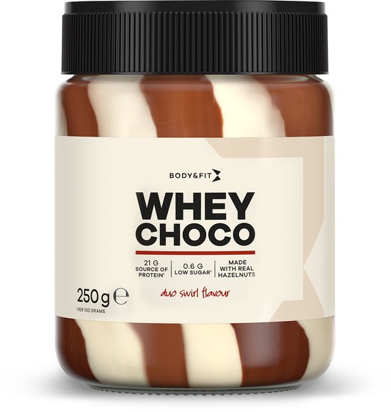 Body & Fit Whey Choco - Chocoladepasta met 21.4% Whey Eiwit - Duo Swirl