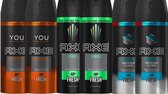Axe deodorant 150ml 6 pack (2 x Africa 2 x ice chill 2 x you energised )