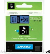 Laminated Tape for Labelling Machines Dymo D1 45806 LabelManager™ Black Blue 19 mm (5 Units)