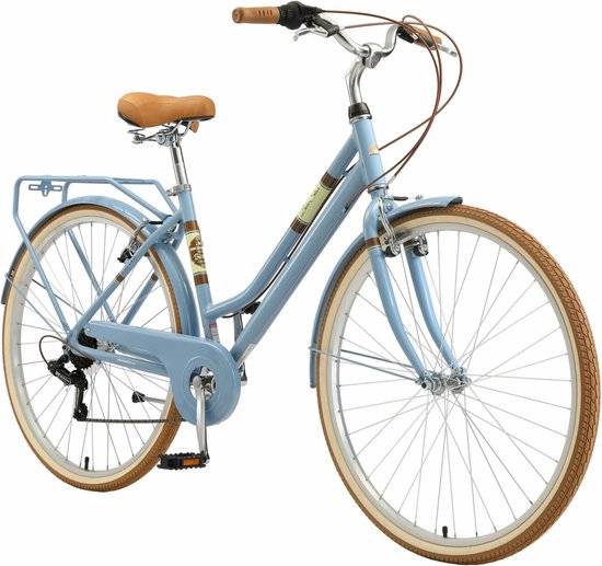 Bikestar 28 inch, 7 sp derailleur retro damesfiets, blauw - Bikestar