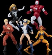 5-Pack The West Coast Avengers Marvel Legends Series - Iron Man, Mockingbird, Tigra, Spider-Woman, Hank Pym