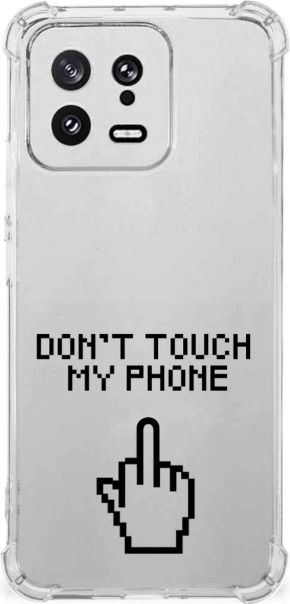 Xiaomi 13 Anti Shock Case Finger Don't Touch My Phone