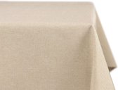 vlekbestendig en strijkvrij tafelkleed - tafelkleed met lotuseffect - tafellinnen in linnenlook - maat en kleur naar keuze, Rechthoekig 110x140 cm, Zand